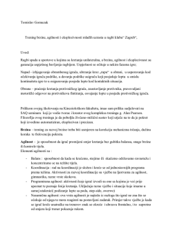 Tomislav Gomuzak Trening brzine, agilnosti i eksplozivnosti mlađih