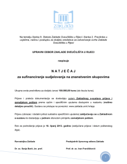 Natječaj za sudjelovanje na znanstvenim skupovima