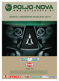 SERVIS I REZERVNI DIJELOVI 2015 - Poljo