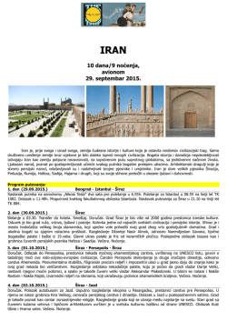 IRAN &ndash; polazak 29.09.