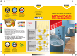 Ljepla za pločice, mase za fugiranje