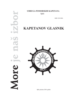 kapetanov glasnik - Udruga pomorskih kapetana Split