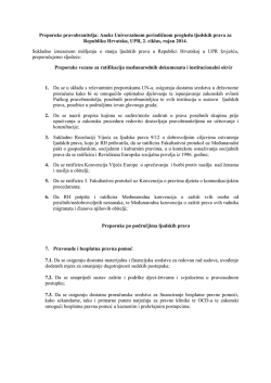 Izvje&scaron;ća PPa UPR preporuke