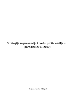 Strategija za prevenciju i borbu protiv nasilja u