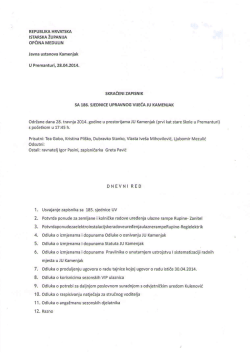 skraceni zapisnik sa 186. sjednice upravnog vijeca ju kamenjak