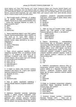 pitanja ZA PROJEKT PONOS DOMOVINE `15 1. Stari hrvatski gradić