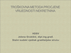 TROŠKOVNA METODA PROCJENE VRIJEDNOSTI NEKRETNINA