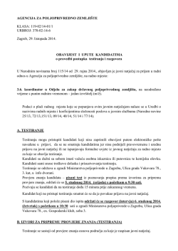 3.6. koordinator u Odjelu za zakup državnog poljoprivrednog