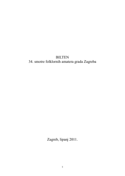 Bilten 34 smotre folklornih amatera grada Zagreba