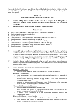 Poziv za glavnu skup&scaron;tinu