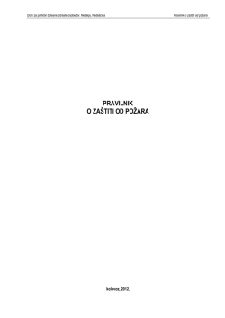 Pravilnik o za&scaron;titi od požara