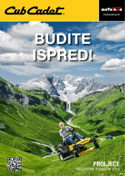 Cub Cadet - proljeće/ljeto 2014.