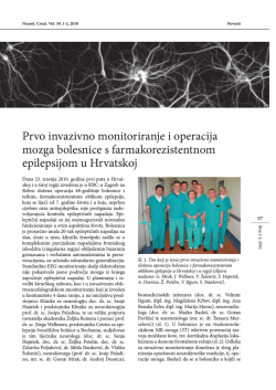 Prvo invazivno monitoriranje i operacija mozga bolesnice s