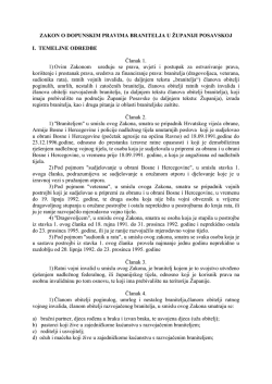 Zakon o dopunskim pravima branitelja u Županiji