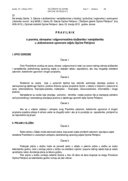 P R A V I L N I K o pravima, obvezama i