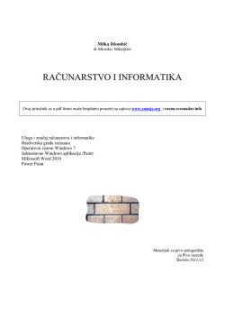 RAČUNARSTVO I INFORMATIKA