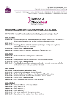 PROGRAM ZAGREB COFFEE & CHOCOFEST 12