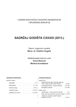 Sadržaj godi&scaron;ta 141 (2013.)