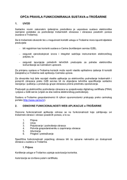 OPĆA PRAVILA FUNKCIONIRANJA SUSTAVA e