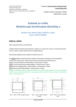 zadatak za vezbe - Departman za arhitekturu i urbanizam