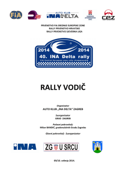 RALLY VODIČ - 40.ina delta rally