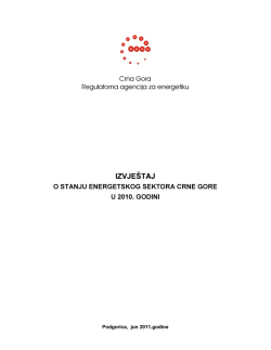 IZVJE&Scaron;TAJ - Regulatorna agencija za energetiku