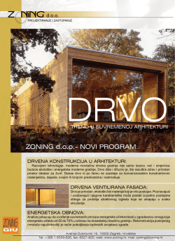 Novi program - Drvo - trend u suvremenoj arhitekturi