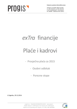 Konstante obračuna- Plaće 01.01.2015