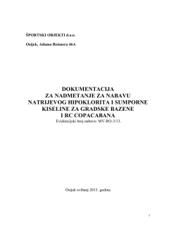 dokumentacija za nadmetanje za nabavu natrijevog hipoklorita i
