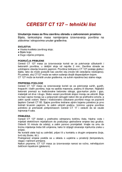CERESIT CT 127 &ndash; tehnički list