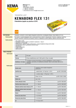 Kemabond Flex 131 - Tehnički list