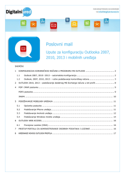 Upute za konfiguraciju