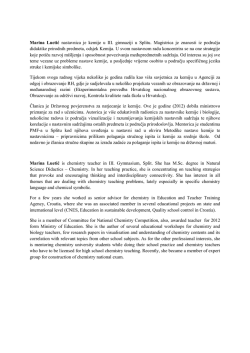 Marina Luetić nastavnica je kemije u III. gimnaziji u Splitu. Magistrica