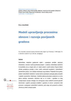 Suvremeni modeli prenamjene brownfield lokacija