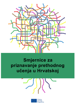 Smjernice za priznavanje prethodnog učenja u Hrvatskoj