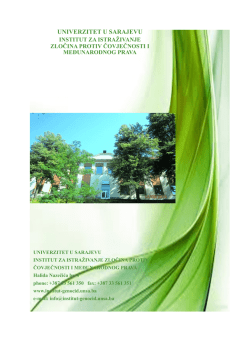 UNIVERZITET U SARAJEVU - Institut za istraživanje zločina protiv