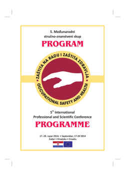 PROGRAMME PROGRAM - 5. Međunarodni stručno