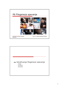 P6 Filogeneza spavanja