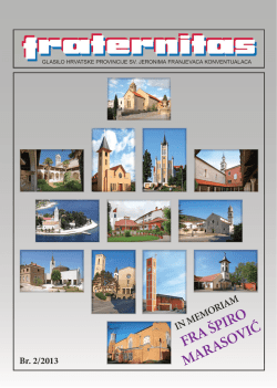 Fraternitas 2013. - Hrvatska Provincija sv. Jeronima franjevaca