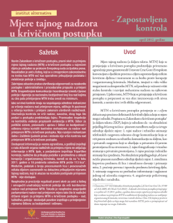 Mjere tajnog nadzora u krivičnom postupku