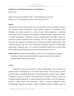 PRIMJENA NANOTEHNOLOGIJE U