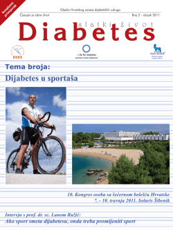 Dijabetes u sportaša - Hrvatski savez dijabetičkih udruga