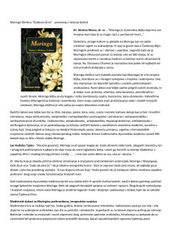 Moringa Oleifera "Čudesno Drvo" - prevenciju i