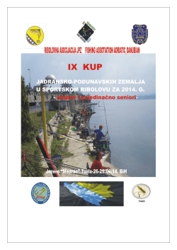 bilten 1 jpk modrac tuzla 2014. - Sportsko ribolovni savez Bosne i