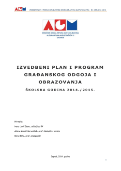 izvedbeni plan i program građanskog odgoja i obrazovanja