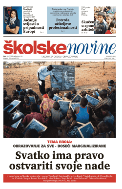 1 TEMA BROJA: OBRAZOVANJE ZA SVE