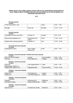 Mreža skupljanja CROCPA 2013.