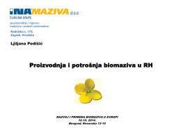 Proizvodnja i potrošnja biomaziva u RH