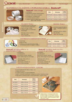 MATERĲALI ZA ZA&Scaron;TITU I POPRAVKE KNJIGA - Bookcraft&reg;