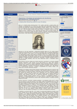 Masonstvo u Hrvatskoj od pomodarstva do okultizma